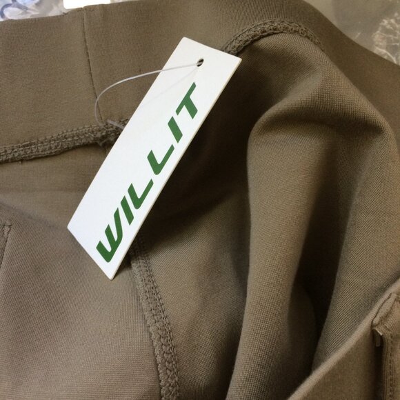 NEW Willit Dress Yoga Pants Khaki Stretch NWT Pull On Faux Fly Belt Loops XXL - Picture 3 of 8